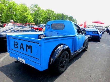 a blue pickup truck