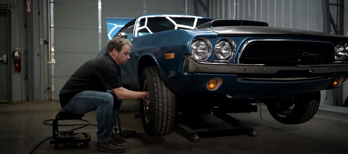 Man working on a car