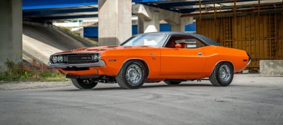 HEMI® X Burnt Orange 1970 Dodge Challenger R/T: The Legendary 426 V8 Roars Again with a Catch!